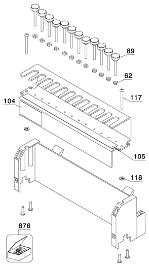 Depth Gauge Diagram and Parts List for 55169 Type 1 Porter Cable Router